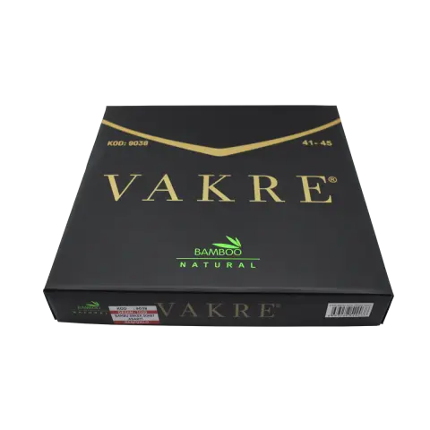Vakre 9038 (41-45 NO) Dikişsiz Erkek Bambu Çorap 12'li