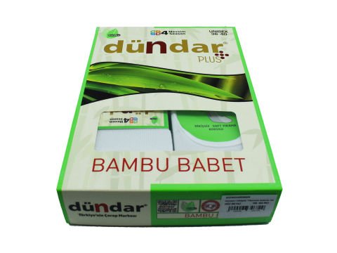 Dündar UNISEX Dikişsiz Yıkamalı Kokulu Bambu Babet 12'li