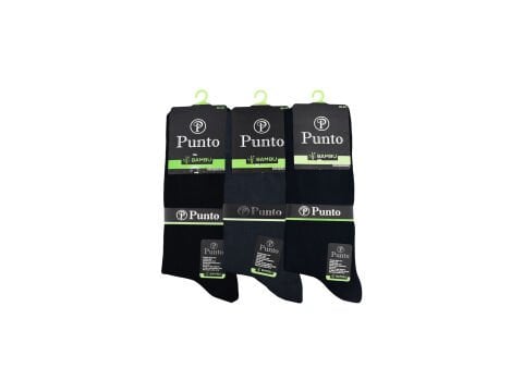 Punto 6700 Yıkamalı Dikişsiz Ter Emici Erkek Bambu Çorap 12'li