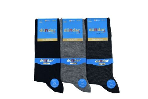 Dündar Dikişsiz Yıkamalı Kokulu Jakarlı Erkek Likralı Penye Çorap 12'li