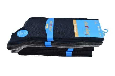 Dündar Dikişsiz Yıkamalı Kokulu Jakarlı Erkek Likralı Penye Çorap 12'li