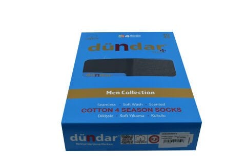 Dündar Dikişsiz Yıkamalı Kokulu Jakarlı Erkek Likralı Penye Çorap 12'li