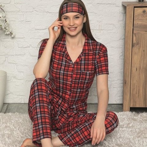 Tekten 5110 Kısa Kollu Bayan Pijama Takımı