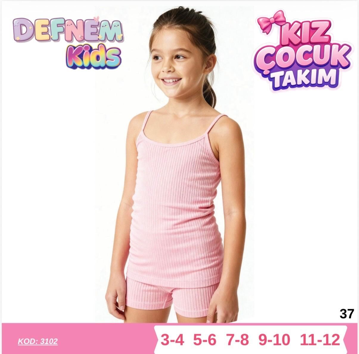 Defnem 3102 Kız Çocuk Raporlu Boxer Takım 6'lı