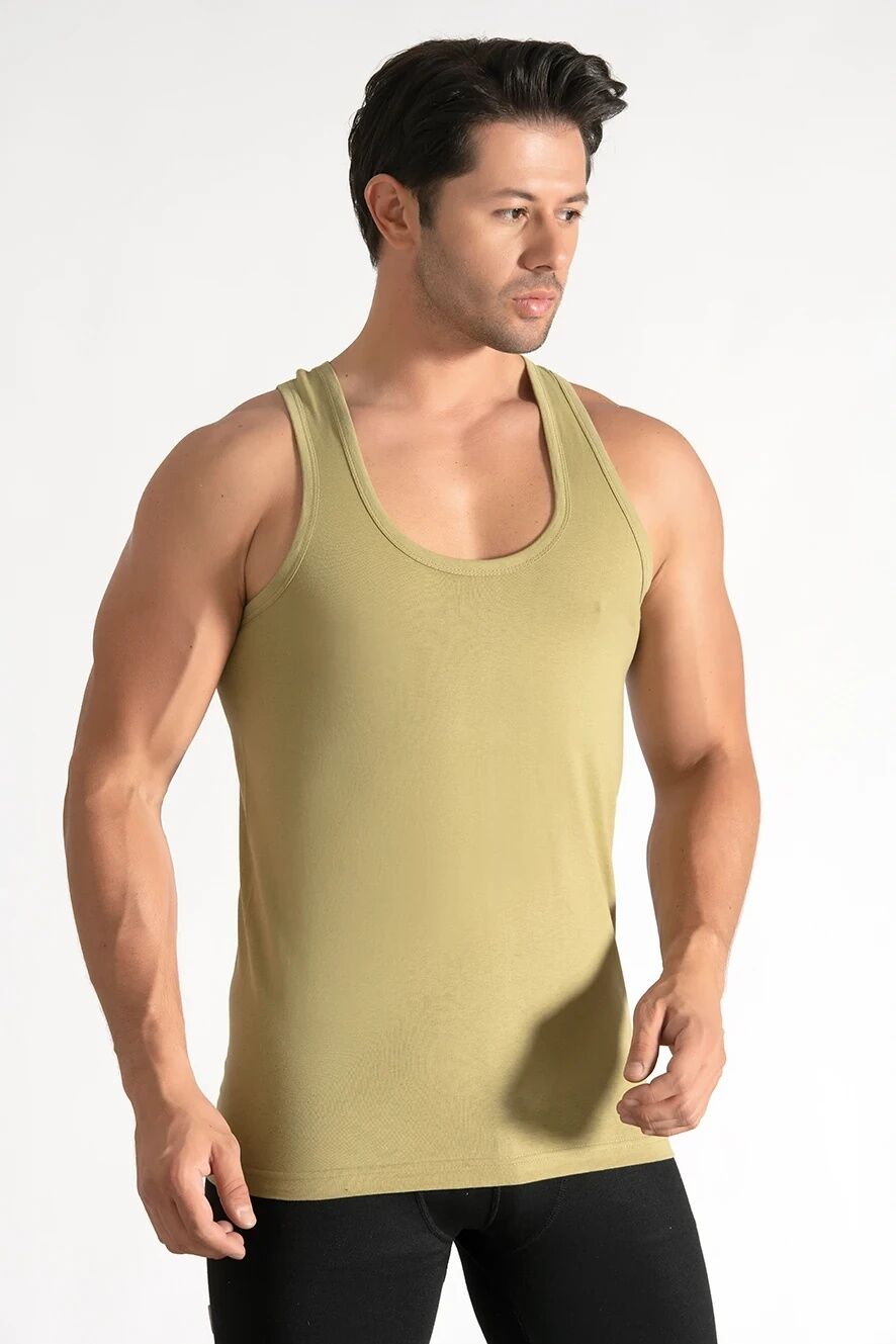 Seher 0001 Renkli Erkek Penye Atlet 6'lı YENİ HAKİ - 6/XXL