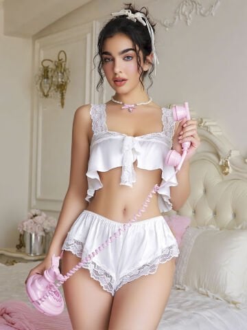 NIGHTLIGHT 3748 Saten Şortlu Takım (S-M-L-XL)