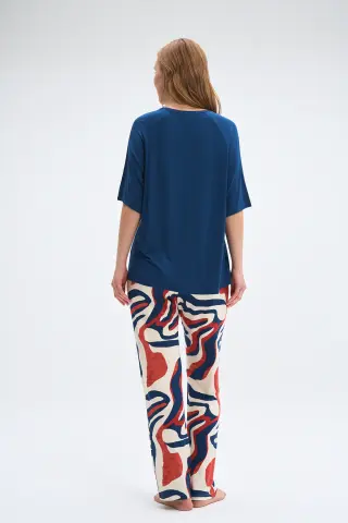 Pijadore 2039 (M-L-XL-XXL) Kısa Kollu Bayan Pijama Takım 4'lü