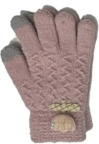 Kitti P-K25230-04 (4-8) Yaş Örme Kız Çocuk Eldiven 6'lı