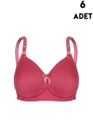Aysemin 5173 C Cup Balensiz Desteksiz Bayan Sütyen 6'lı GRİ - SERİLİ