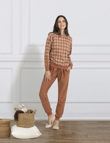 Dowry 09-98 (S-M-L-XL) Uzun Kollu Bayan Pijama Takımı 4'lü