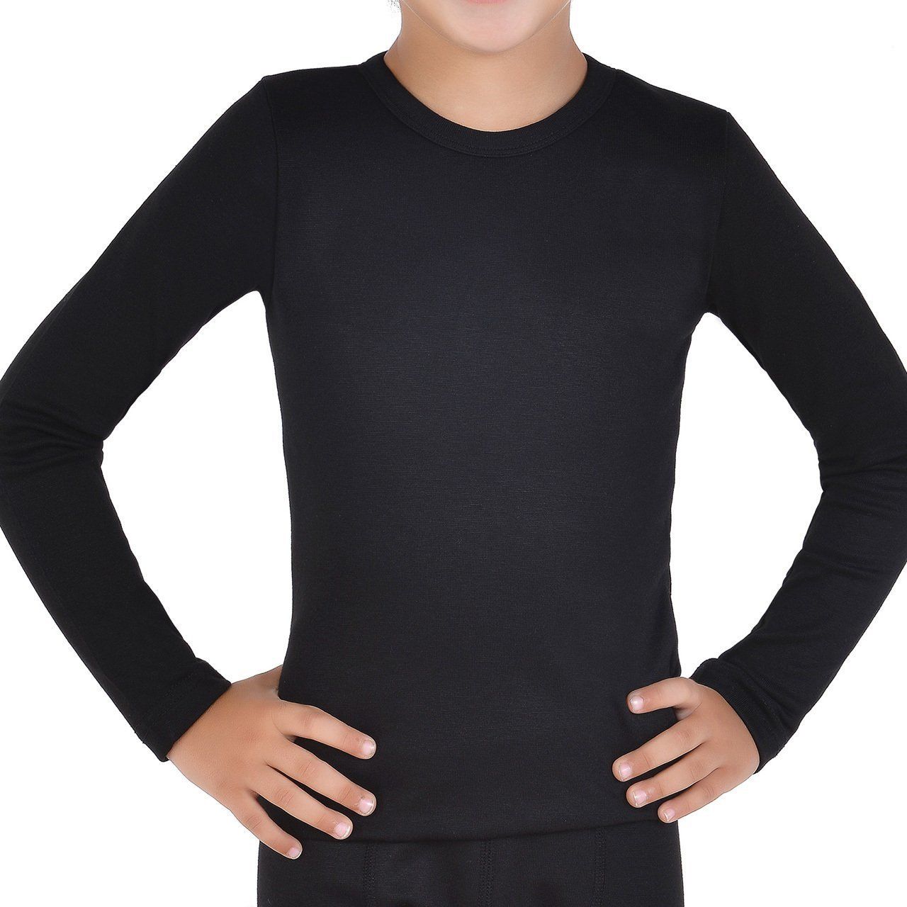 Tutku 0136 Kız Erkek Çocuk Termal Fanila SİYAH - 5-7 YAŞ