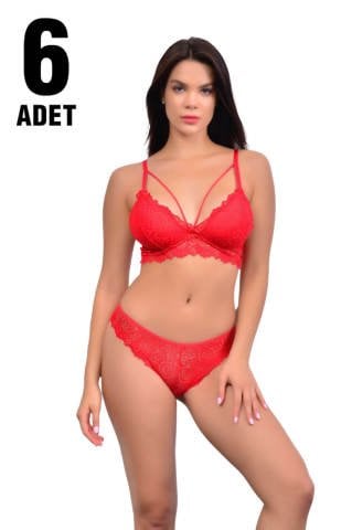 Wiolina Balensiz Dolgulu Kısa Bralet Sütyen Takım 6'lı