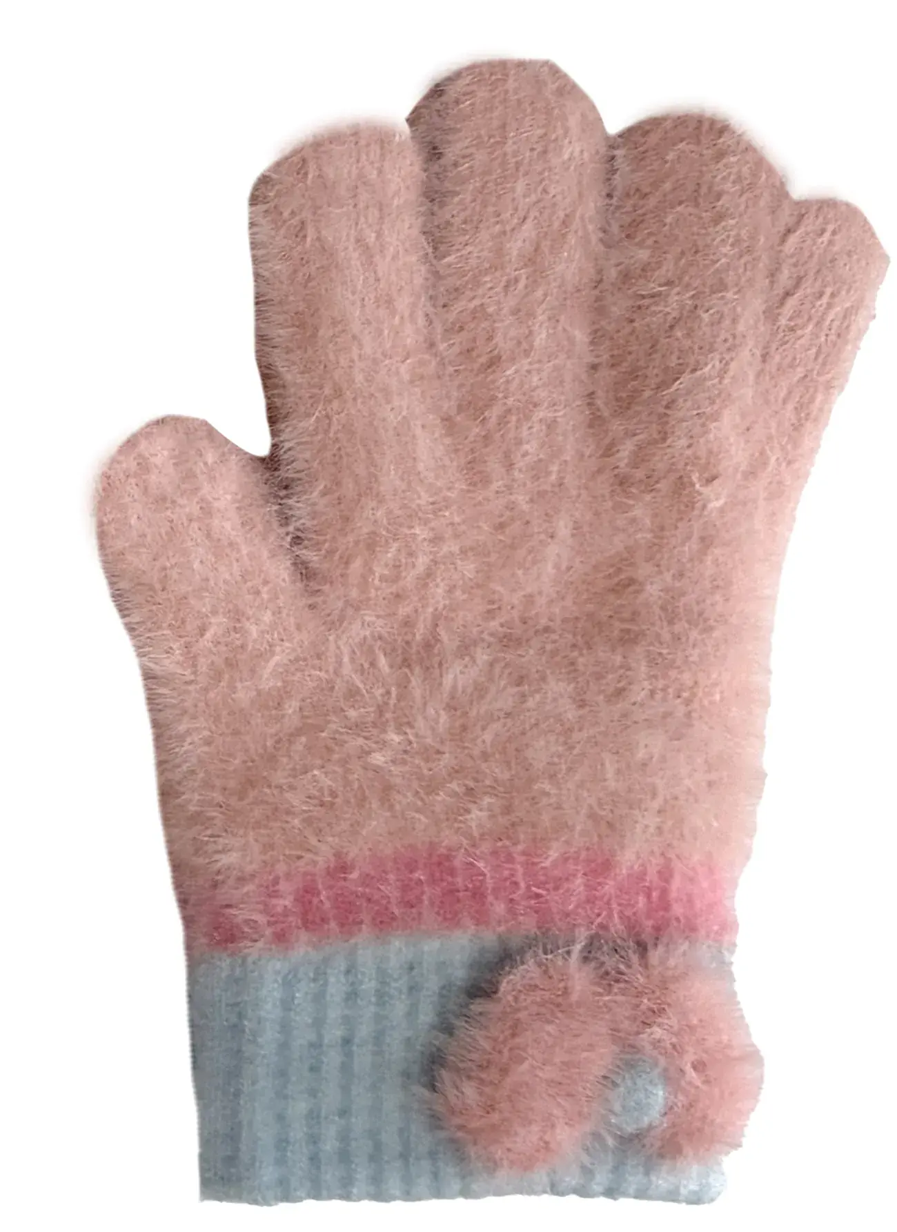 Kitti P-K26225-06 (3-6) Yaş Kız Çocuk Anaokulu Örme Eldiven 6'lı