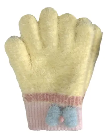 Kitti P-K26225-06 (3-6) Yaş Kız Çocuk Anaokulu Örme Eldiven 6'lı