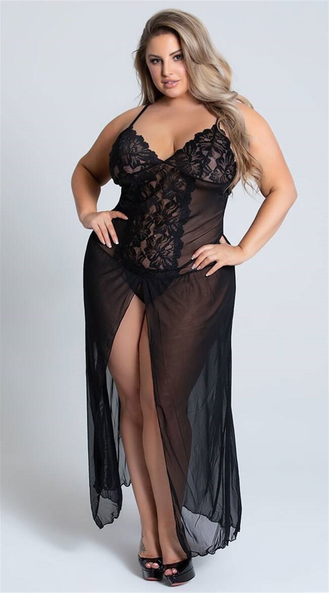 NIGHTLIGHT 3253 Batal Beden Erotik Gecelik (XL-2XL-3XL-4XL)