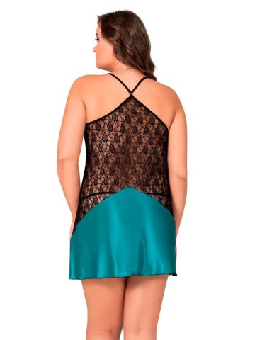 Moongirl 10043 Battal Boy Bayan Saten Fantazi Gecelik