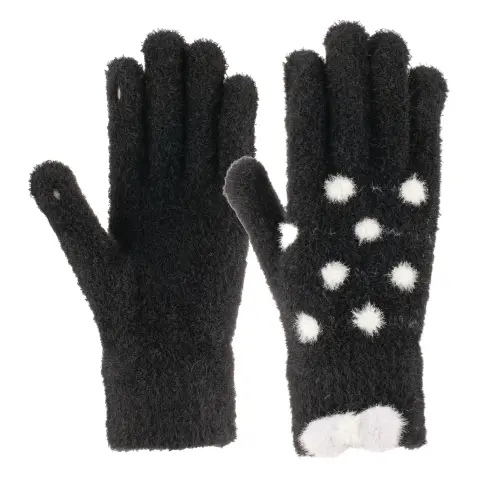 Kitti K26270-03 (9-15) Yaş Garson Kız Çocuk Çift Kat Örme Eldiven 12'li