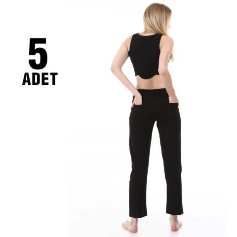 Sahra Ten 159 Kompak Cepli Bayan Eşofman Alt 5'li