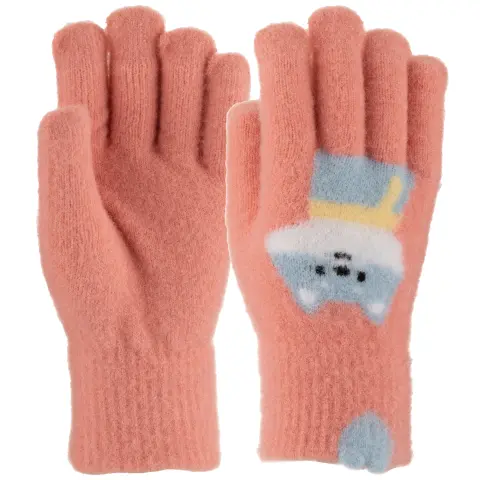 Kitti K26260-03 (5-8) Yaş Kız Çocuk Örme Eldiven 12'li