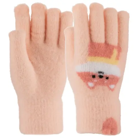 Kitti K26260-03 (5-8) Yaş Kız Çocuk Örme Eldiven 12'li