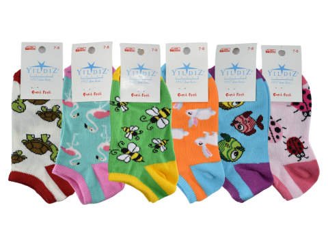 Yıldız 5251 %76 Pamuk Kız Çocuk Patik 12'li