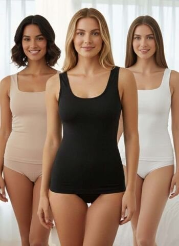 Defnem 5252 (M-L-XL) Dikişsiz Bayan Atlet 6'lı