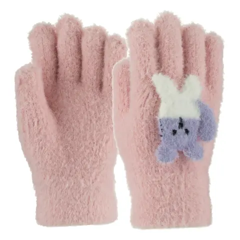 Kitti K26260-13 (5-8) Yaş Kız Çocuk Örme Eldiven 6'lı