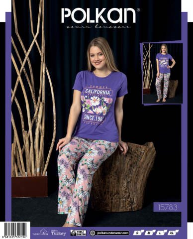 Polkan 15783 Kısa Kollu Bayan Pijama Takımı