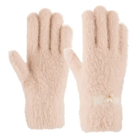Kitti K26270-07 (9-15) Yaş Garson Kız Çocuk Çift Kat Örme Eldiven 12'li