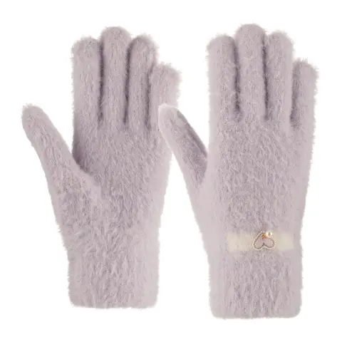 Kitti K26270-07 (9-15) Yaş Garson Kız Çocuk Çift Kat Örme Eldiven 12'li