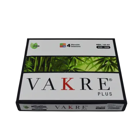 Vakre 9106-2 (40-44 NO) Dikişsiz Erkek Bambu Yarım Konç Çorap 12'li