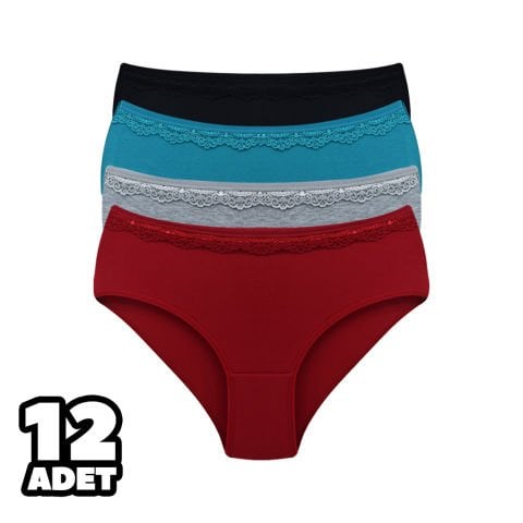 Dondeza 2010 Beli Sur Dantel L Beden Bayan Külot 12'li