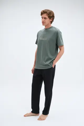 Pijadore 2065 (M-L-XL-XXL) Kısa Kollu Erkek Pijama Takım 4'lü