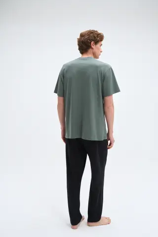 Pijadore 2065 (M-L-XL-XXL) Kısa Kollu Erkek Pijama Takım 4'lü