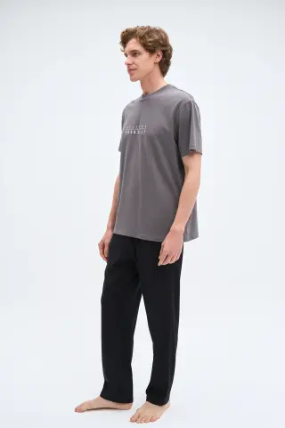 Pijadore 2065 (M-L-XL-XXL) Kısa Kollu Erkek Pijama Takım 4'lü