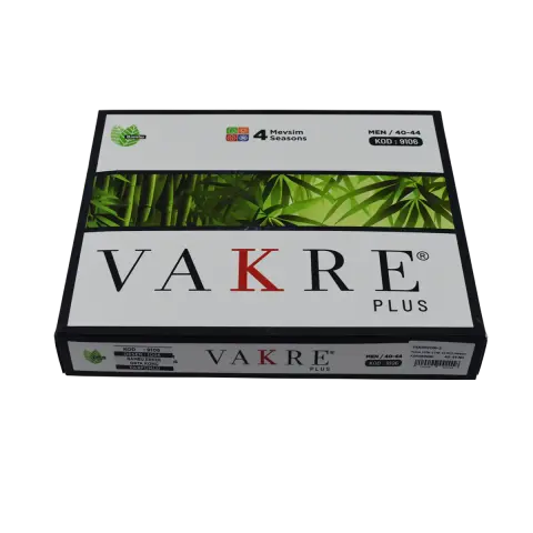 Vakre 9106-3 (40-44 NO) Dikişsiz Erkek Bambu Yarım Konç Çorap 12'li