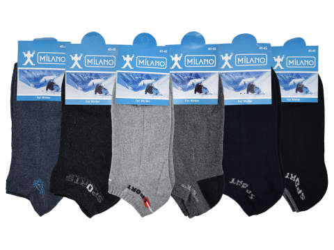 Milano Erkek Havlu Kışlık Patik 12'li