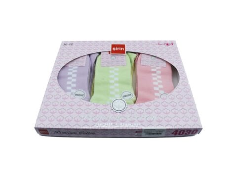 Şirin 4030-56 (36-40) Dikişsiz Bayan Penye Patik Çorap 12'li