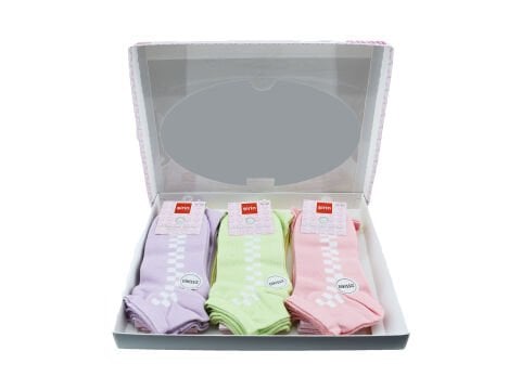 Şirin 4030-56 (36-40) Dikişsiz Bayan Penye Patik Çorap 12'li