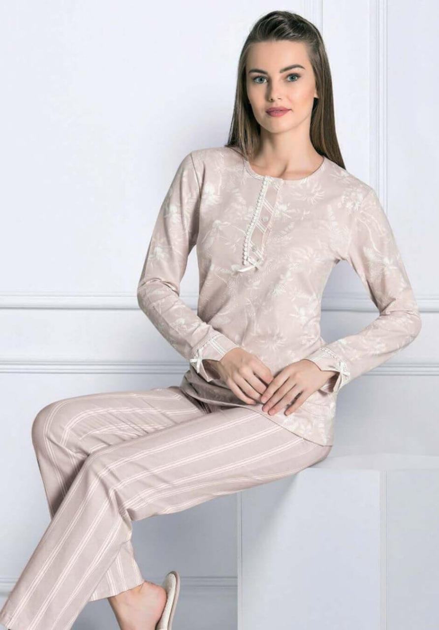 Flz 89-454 Uzun Kol Bayan Pijama Takımı