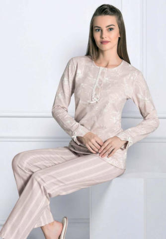 Flz 89-454 Uzun Kol Bayan Pijama Takımı