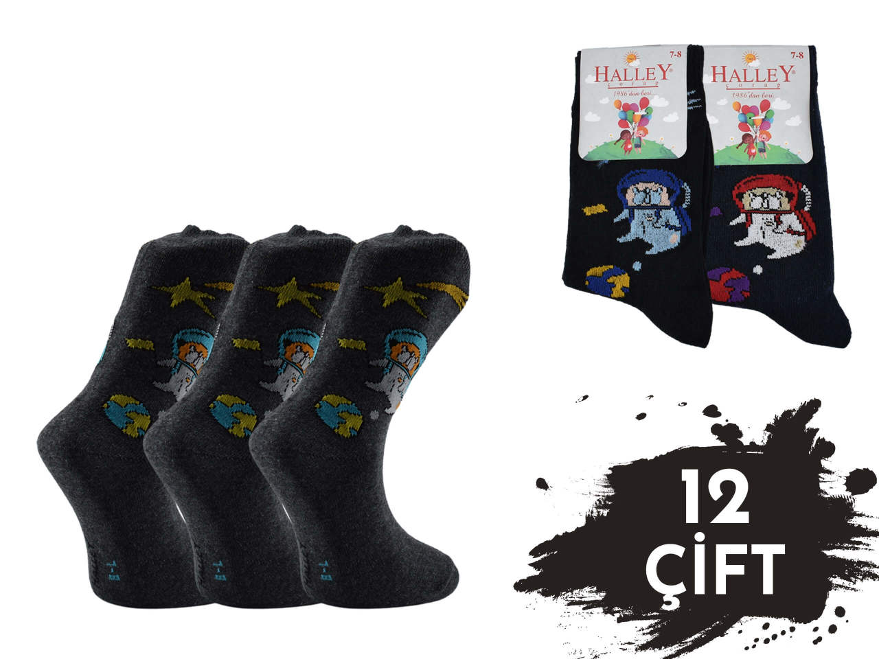 Halley 15236 %70 Pamuk Erkek Çocuk Çorap 12'li