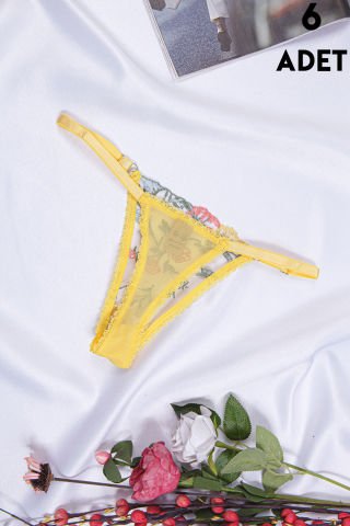 Aysemin Brodeli 7007 B Cup Balenli Desteksiz Bayan Sütyen Takım 6'lı