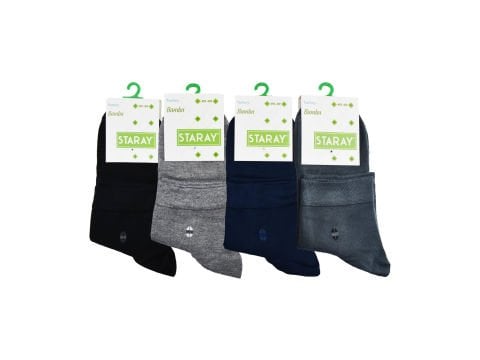 Staray 0548 Bambu Yarım Konç Erkek Patik 12'li