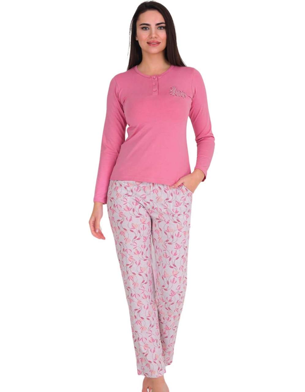 Berland 3329 Modal Uzun Kol Bayan Pijama Takımı