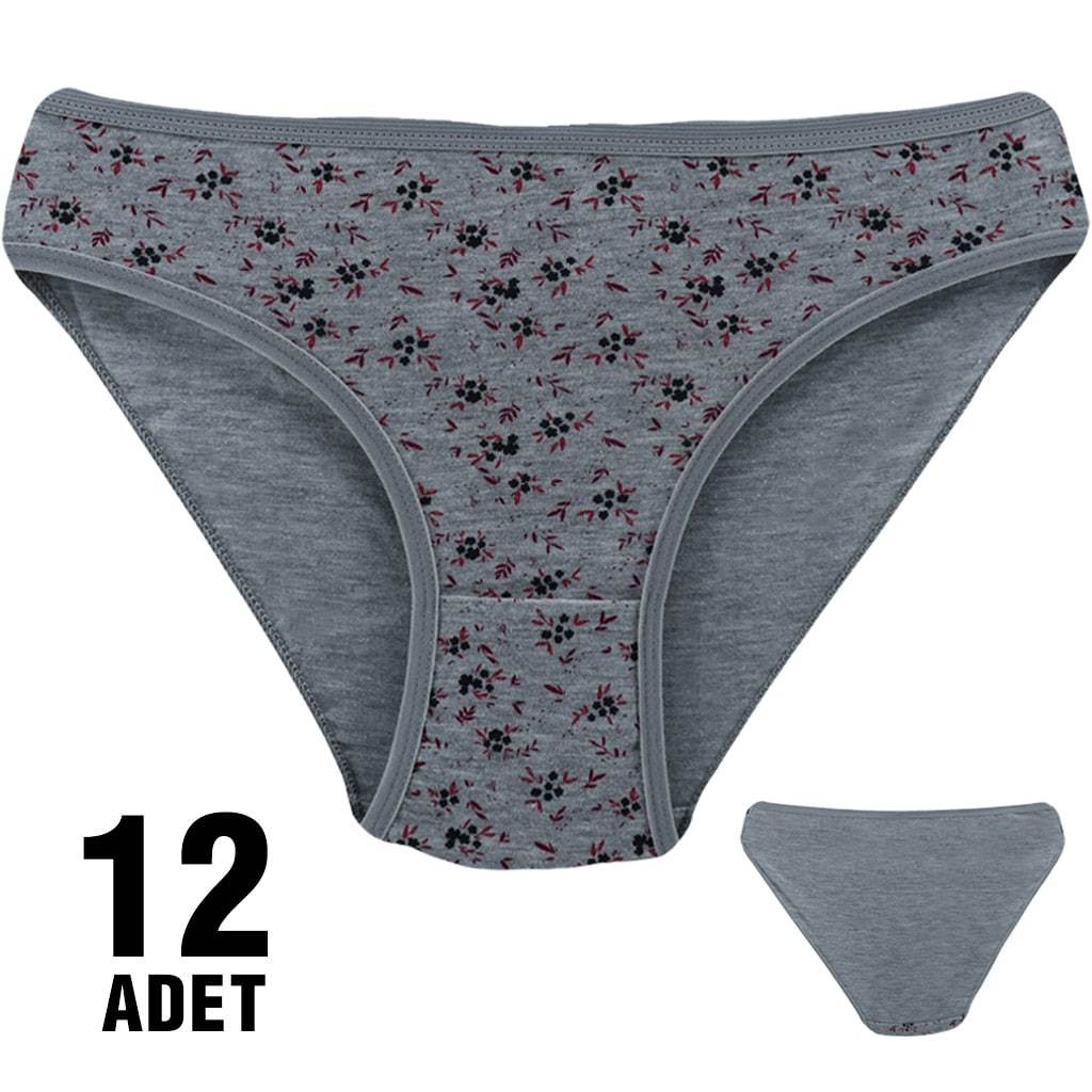 Dondeza 101-124 Desenli Bayan Bikini 12'li