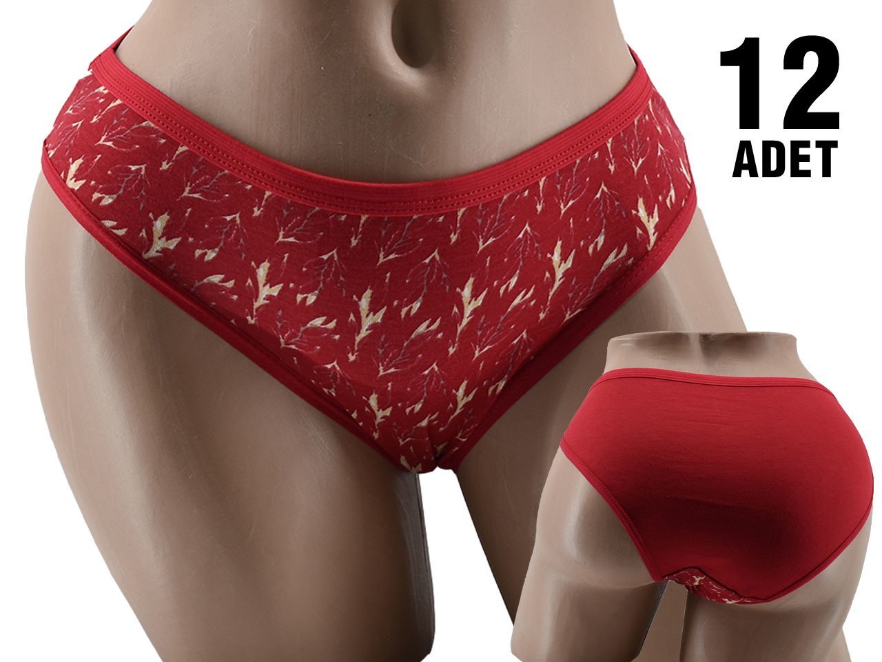 Dondeza 458 Desenli Bayan Bikini 12'li