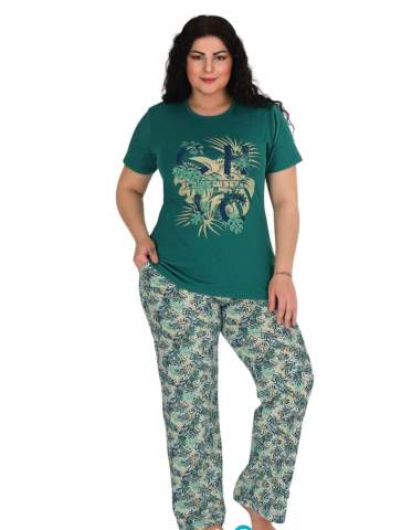 Berland 3347 Bayan Modal Kısa Kol Battal Pijama Takımı