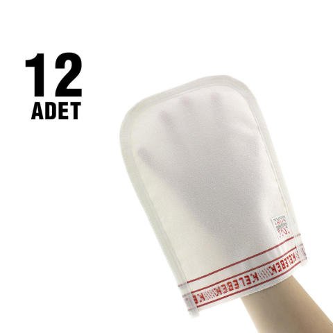 Kelebek Kese Hamam ve Banyo Kesesi Kırmızı Şerit 12'li