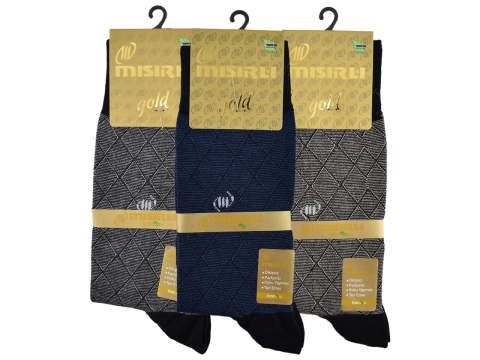 Mısırlı 2006 Bambu Dikişsiz Jakarlı Erkek Çorap 12'li